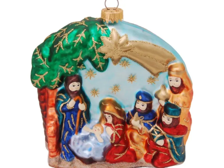 Krebs Glas Lauscha Weihnachtskrippe 1-tlg. 13cm