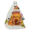 Krebs Glas Lauscha Weihnachtsornament Ski-Hütte 1-tlg. 11cm