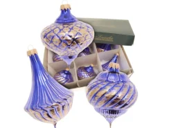 Krebs Glas Lauscha Weihnachtsornamente Barock 6-tlg. 8cm