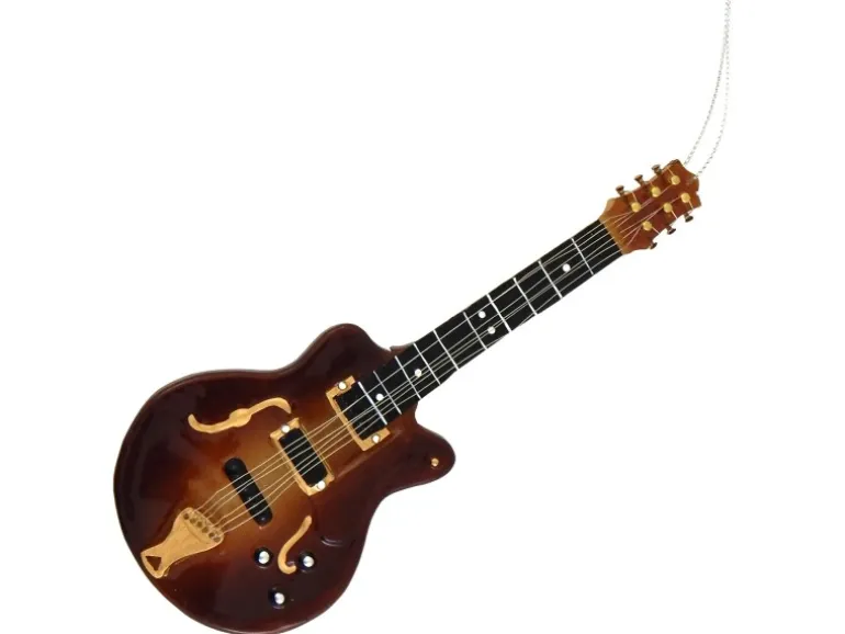 Krebs Glas Lauscha Weihnachtsornament Elektrogitarre 1-tlg. 17cm