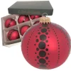 Krebs Glas Lauscha Weihnachtskugeln Dot Christmas Rot 8cm