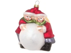 Krebs Glas Lauscha Weihnachtsornament Kinder Schneeball 1-tlg. 6cm