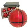 Krebs Glas Lauscha Weihnachtskugeln Tartan 6er-Set 8cm