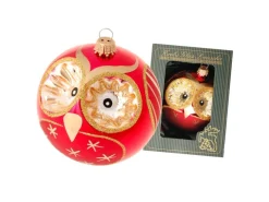 Krebs Glas Lauscha Weihnachtsornament Reflex-Eule 1-tlg. 8cm