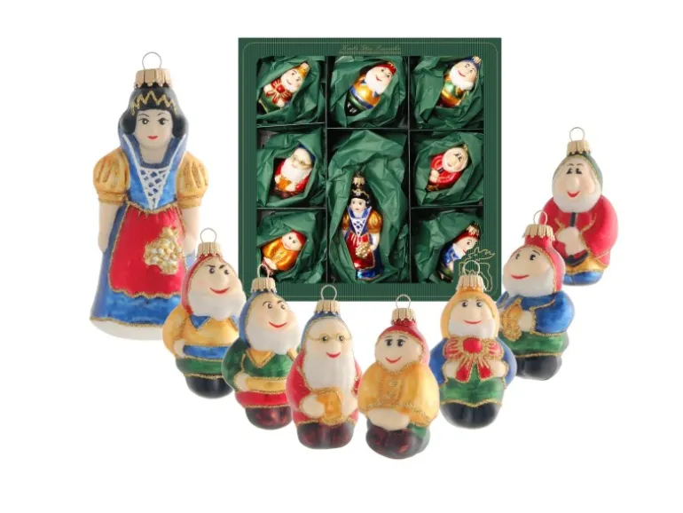 Krebs Glas Lauscha Weihnachtsfiguren Schneewittchen 8-tlg. 8cm