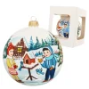 Krebs Glas Lauscha Weihnachtsbaumkugel Weiß Kinder 1-tlg. 10cm