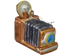 Krebs Glas Lauscha Weihnachtsornament Kamera 1-tlg. 6cm