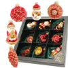 Krebs Glas Lauscha Weihnachtsornamente Figuren-Set 9-tlg. 7cm