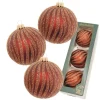 Krebs Glas Lauscha Weihnachtskugeln Braun African Xmas 3er-Set 8cm