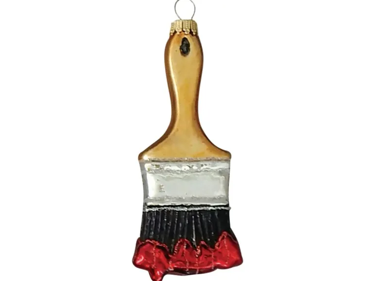 Krebs Glas Lauscha Weihnachtsornament Malerpinsel 1-tlg. 12cm