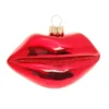 Krebs Glas Lauscha Weihnachtsornament Lippen 1-tlg. 6cm