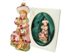 Krebs Glas Lauscha Weihnachtsornament Besen-Mädchen 1-tlg. 13cm
