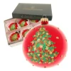 Krebs Glas Lauscha Weihnachtsbaumkugel Baummotiv 6er-Set 8cm