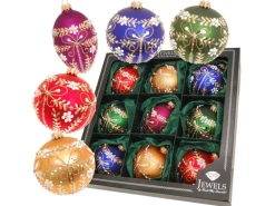 Krebs Glas Lauscha Weihnachtsbaumkugeln Gloria 9-tlg. 8cm