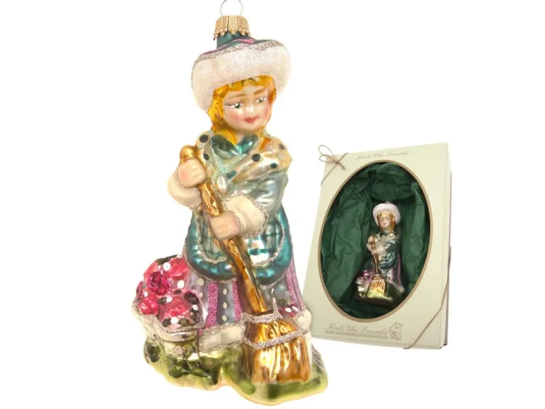 Krebs Glas Lauscha Weihnachtsornament Mädchen 1-tlg. 13cm