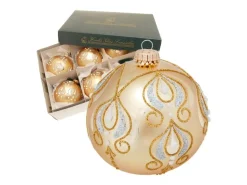 Krebs Glas Lauscha Weihnachtsbaumkugel 6er-Set 8cm