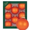 Krebs Glas Lauscha Weihnachtskugeln Uni-Design Mirabella Orange 7cm