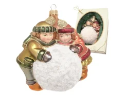 Krebs Glas Lauscha Weihnachtsornament Schneeballkind 1-tlg. 11cm