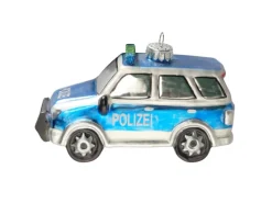 Krebs Glas Lauscha Weihnachtsornament Polizei SUV 1-tlg. 9cm