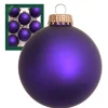 Krebs Glas Lauscha Weihnachtskugeln Lila Matt Uni 8er-Set 7cm