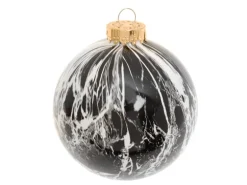 Krebs Glas Lauscha Weihnachtsbaumkugel Marmoroptik 1-tlg. 10cm