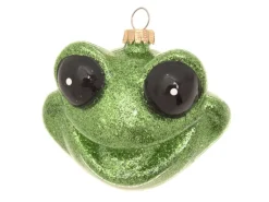 Krebs Glas Lauscha Weihnachtsornament Lustiger Frosch 1-tlg. 7cm