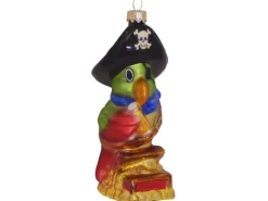 Krebs Glas Lauscha Weihnachtsornament Papagai Pirat 1-tlg. 12cm