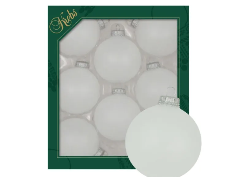 Krebs Glas Lauscha Weihnachtskugeln Frost Uni 8er-Set 7cm