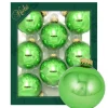 Krebs Glas Lauscha Weihnachtskugeln Grün Glanz Uni 8er-Set 7cm