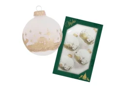 Krebs Glas Lauscha Weihnachtsbaumkugel Bethlehem 4er-Set 7cm