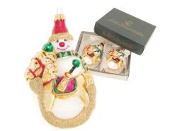 Krebs Glas Lauscha Weihnachtsornamente Schneemann 2er-Set 13cm