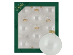 Krebs Glas Lauscha Weihnachtskugeln Transparent Uni 8er-Set 7cm
