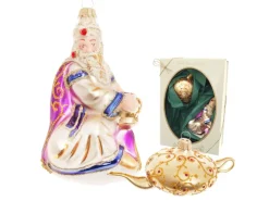 Krebs Glas Lauscha Weihnachtsornamente Aladdin Lampe 2-tlg. 12cm