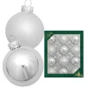 Krebs Glas Lauscha Weihnachtskugeln Silber 12-tlg. 5cm