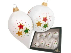 Krebs Glas Lauscha Weihnachtsbaumkugeln und -Tropfen 8-tlg. 7cm