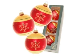 Krebs Glas Lauscha Weihnachtskugeln Xmas Night 3er-Set 8cm