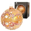 Krebs Glas Lauscha Weihnachtskugeln Jewels Gold 1-tlg. 8cm