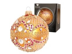 Krebs Glas Lauscha Weihnachtskugeln Jewels Gold 1-tlg. 8cm