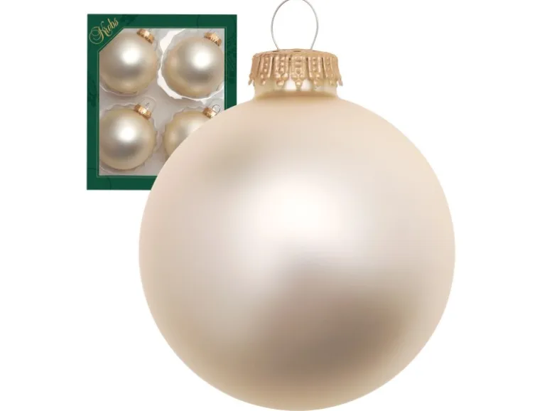 Krebs Glas Lauscha Weihnachtskugeln Uni 4er-Set 8cm