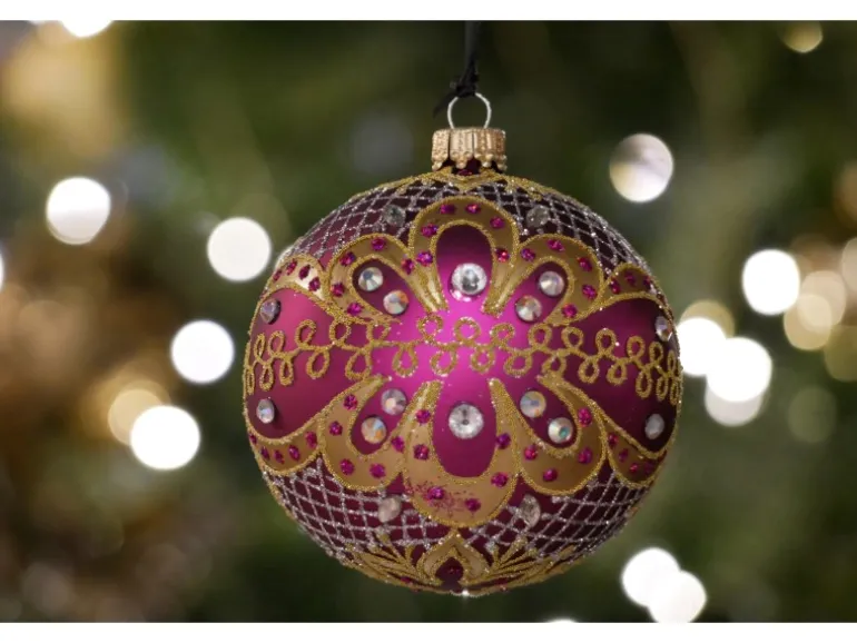 Krebs Glas Lauscha Weihnachtsbaumkugel Gloria 1-tlg. 8cm