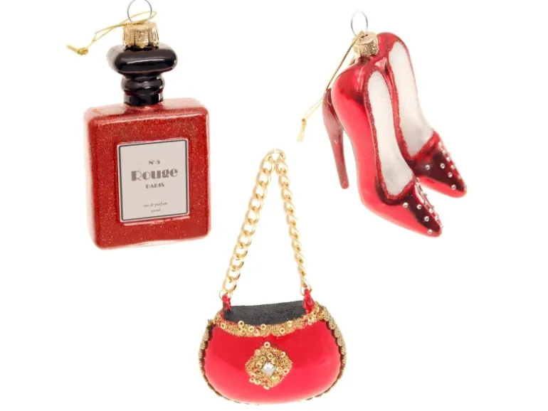 Krebs Glas Lauscha Weihnachtsornamente Paris 3-tlg. 6cm