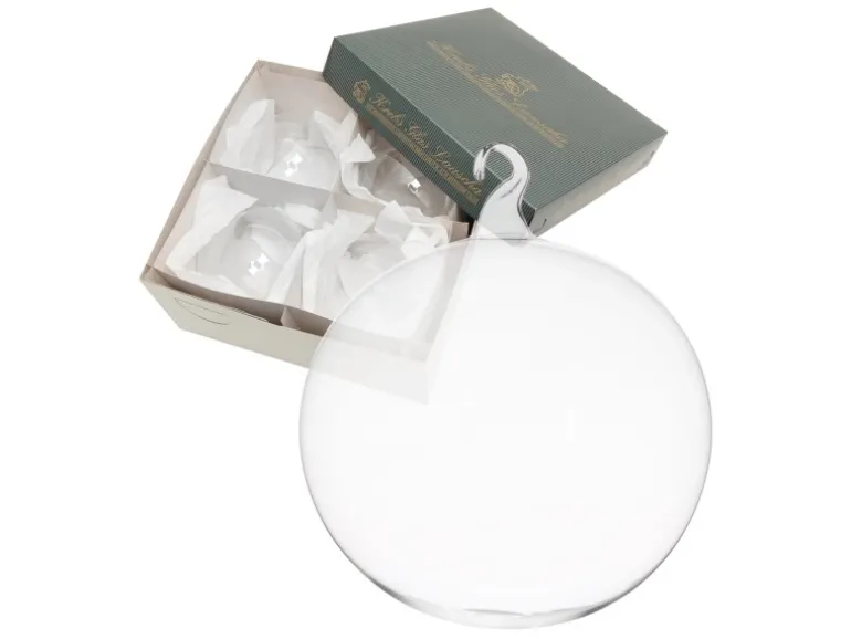 Krebs Glas Lauscha Weihnachtsbaumkugel mit Öse 4er-Set 11cm