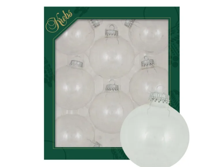 Krebs Glas Lauscha Weihnachtskugeln Transparent 8er-Set 7cm