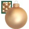 Krebs Glas Lauscha Weihnachtsornamente Gold Matt Uni 8er Set 7cm