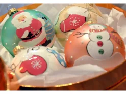 Krebs Glas Lauscha Weihnachtsbaumkugel American 4-tlg. 8cm