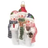 Krebs Glas Lauscha Weihnachtsornament Singende Schneemänner 1-tlg. 4cm