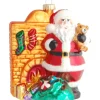 Krebs Glas Lauscha Weihnachtsornament Santa am Kamin 1-tlg. 12cm