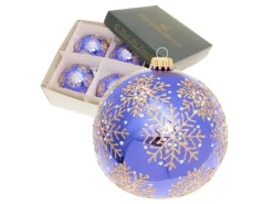 Krebs Glas Lauscha Weihnachtsbaumkugel 4er-Set 11cm