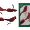 Krebs Glas Lauscha Weihnachtsornamente Kardinal 2er-Set 8cm