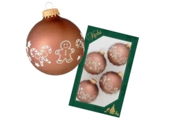 Krebs Glas Lauscha Weihnachtskugeln mit Candys 4er-Set 7cm